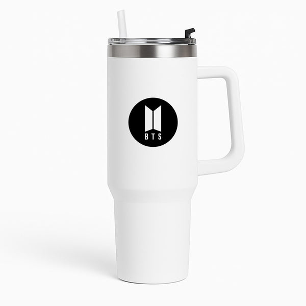 BTS logo Black - K Pop Tumbler