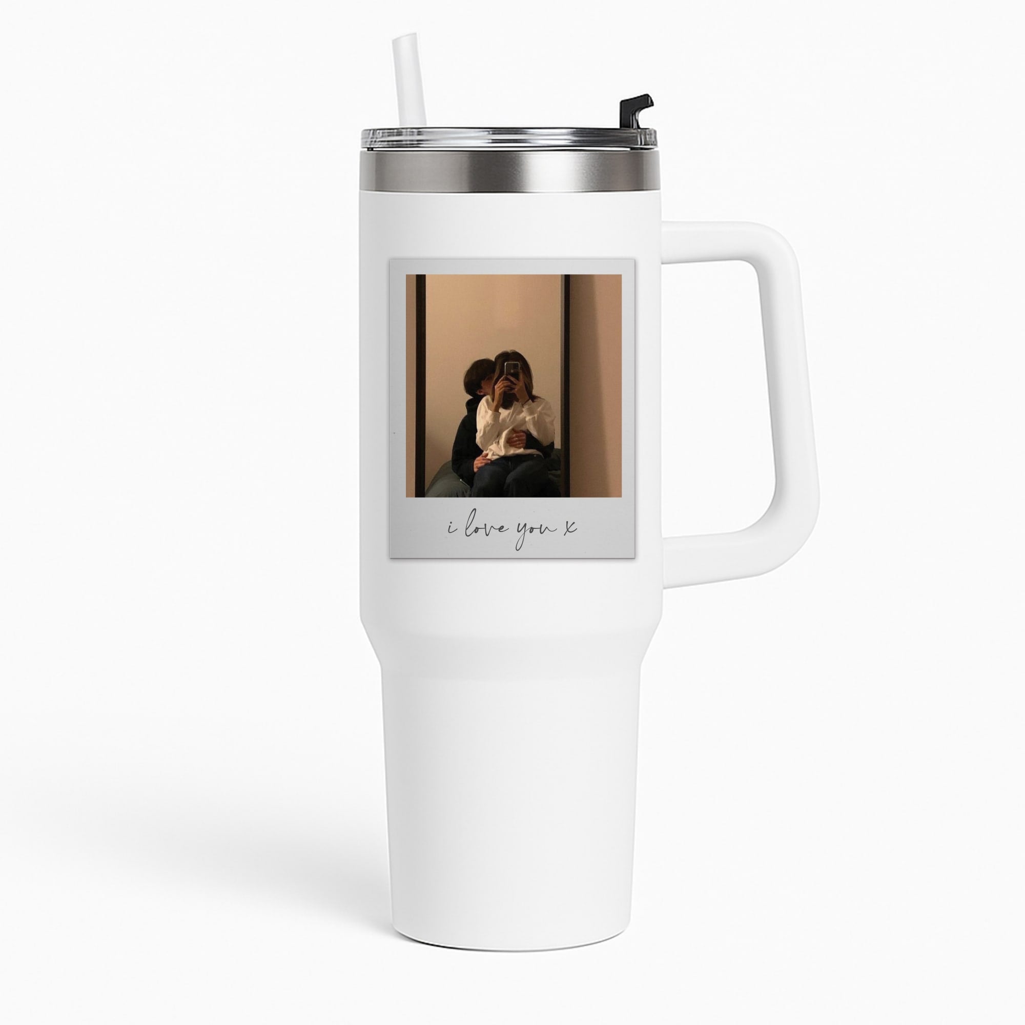 I Love You Polaroid - Personalised Couples Tumbler