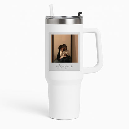 I Love You Polaroid - Personalised Couples Tumbler