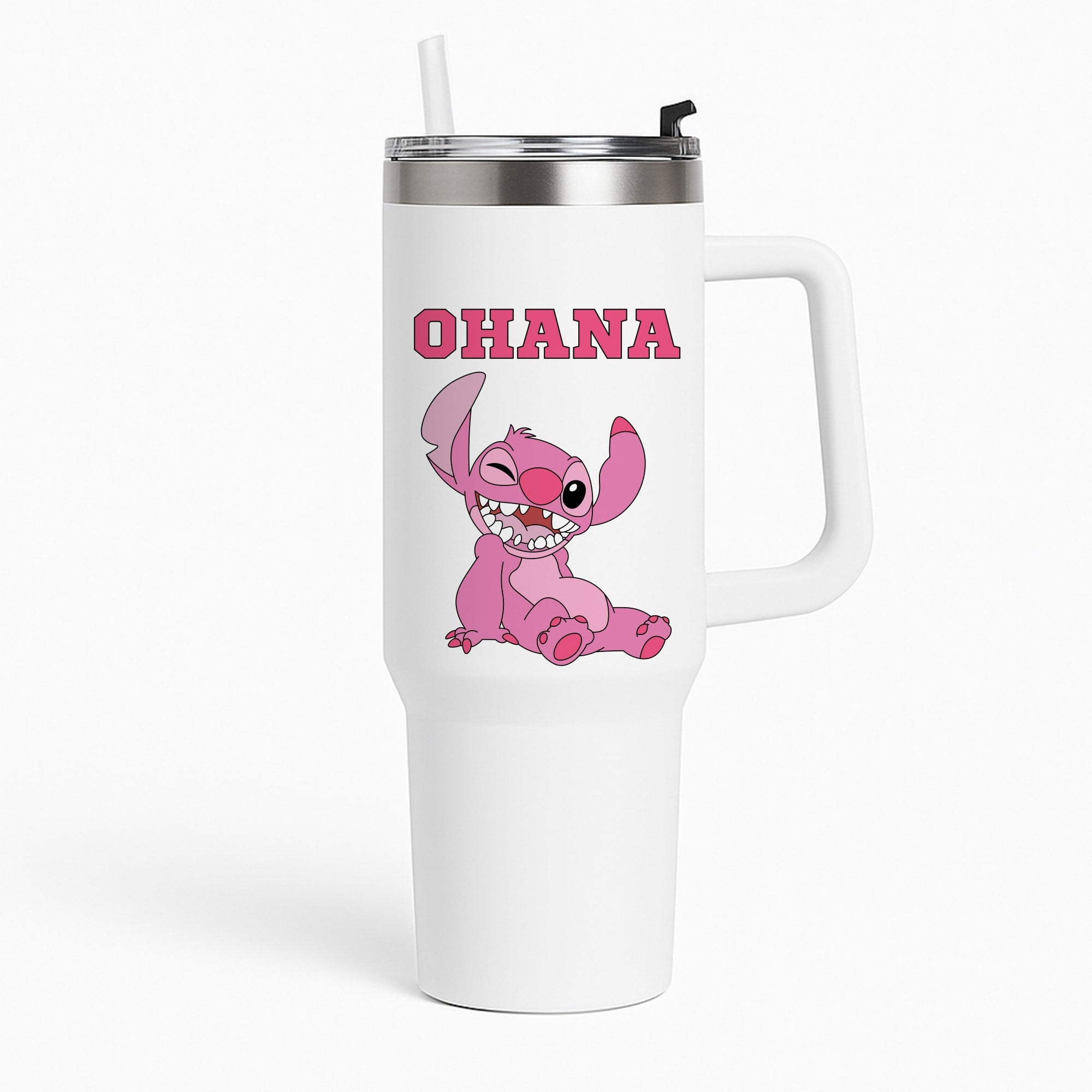 Pink Alien Ohana Tumbler