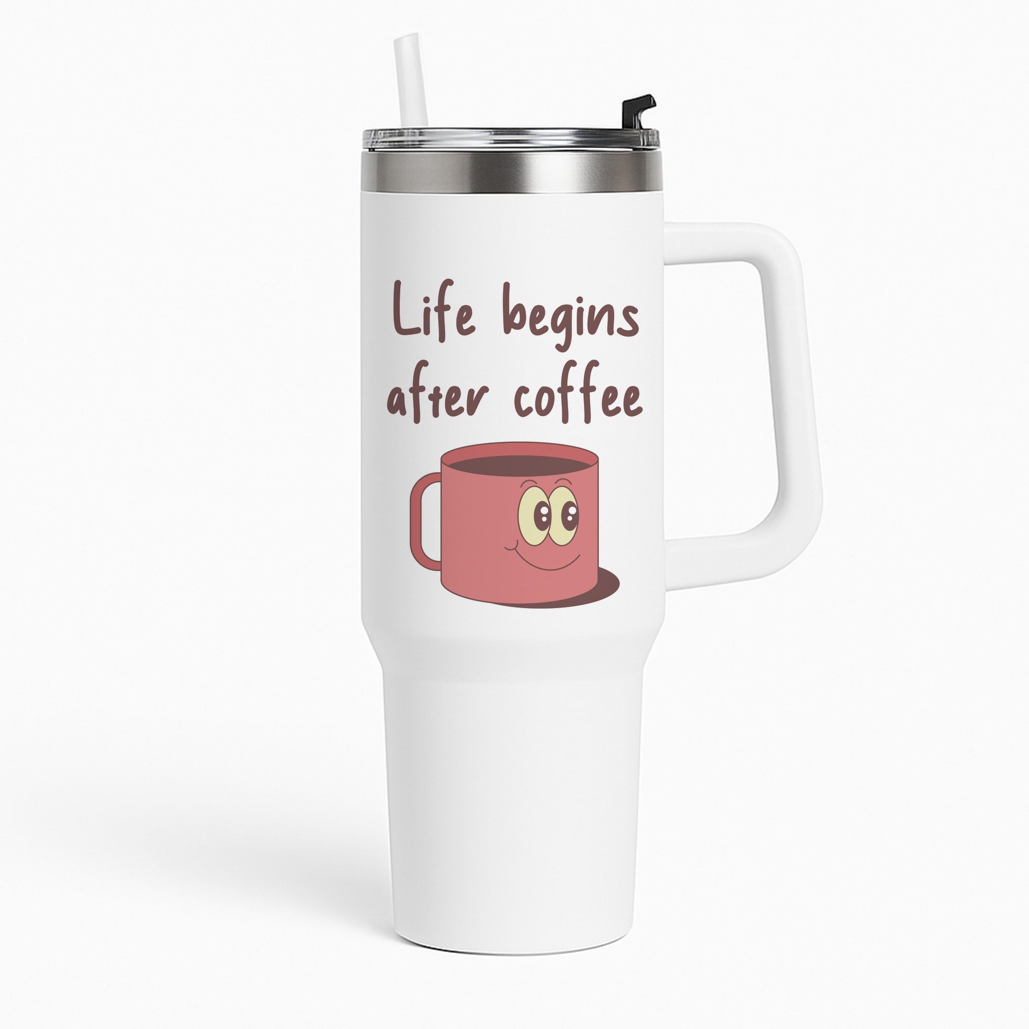 Life Begins After Coffee - Aesthetic Quote Tumbler