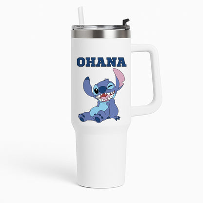 Blue Alien Ohana Tumbler