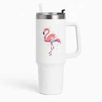 Watercolour Flamingo Painting Tumbler