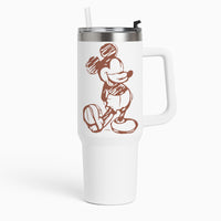 Sketched Mouse Outline Beige  Tumbler