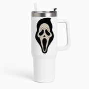 Pink Ghostface Pattern - Scream Tumbler 1