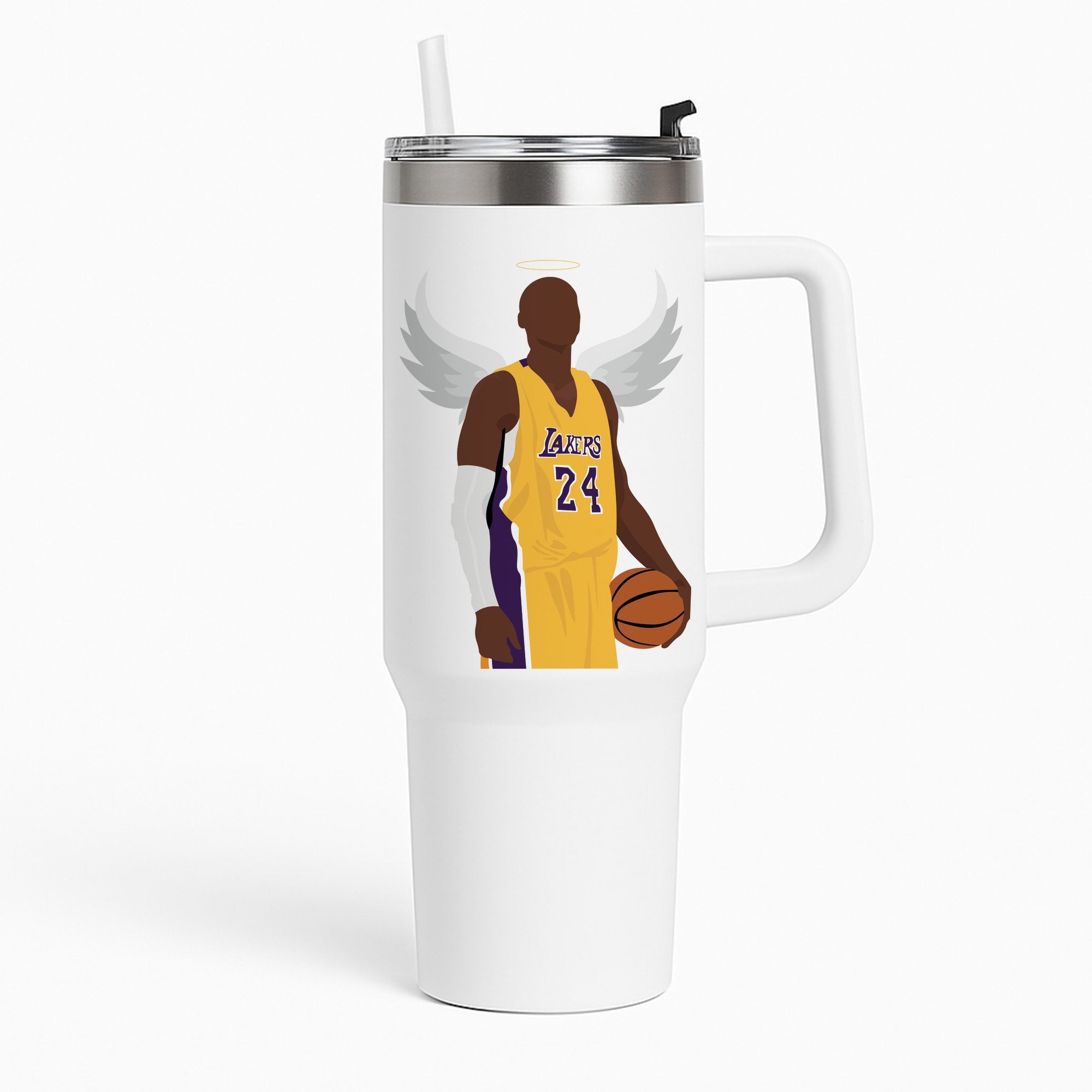 Kobe with wings - Basketball Tumbler