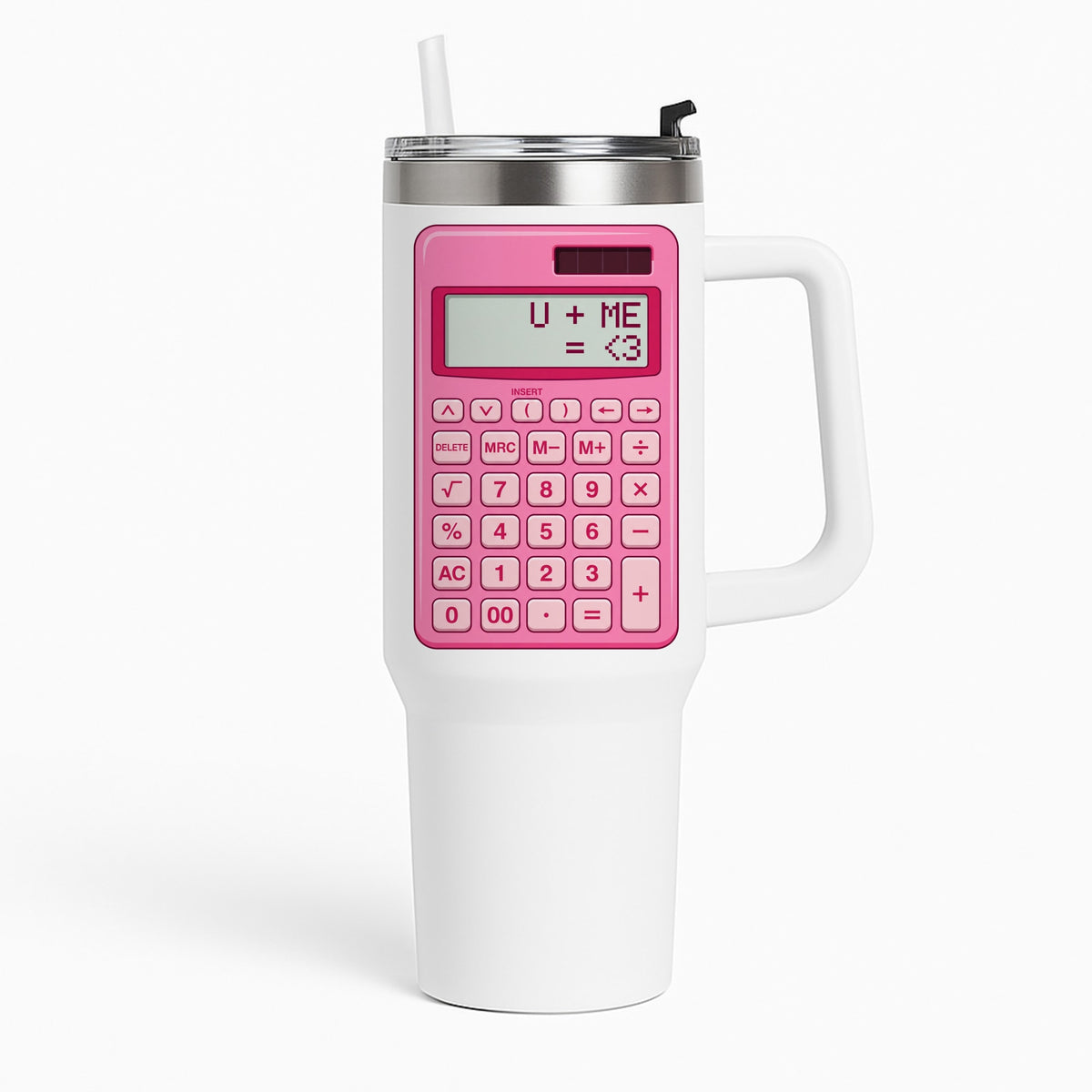 Pink Love Calculator Tumbler