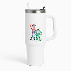 Watercolour Woody & Buzz A Story of Toys Fairytale Tumbler