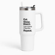 Eat Sleep Watch VPD Repeat Tumbler 1
