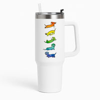 Watercolor Rainbow Dachshunds Tumbler