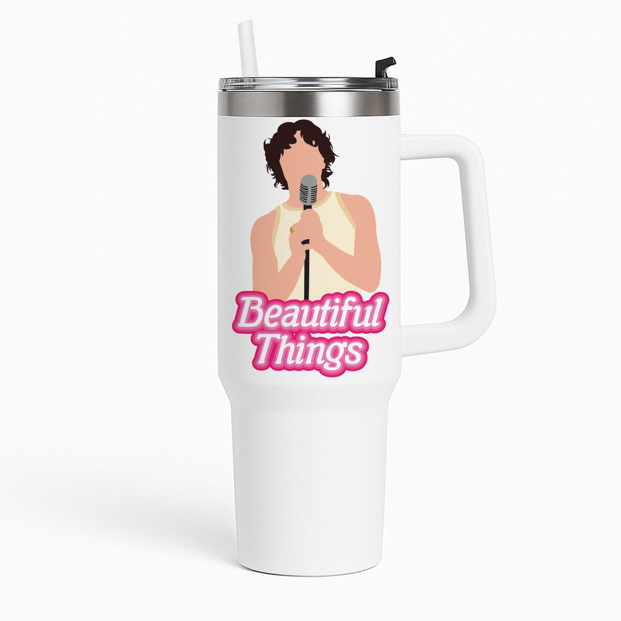 Neon Pink Beautiful Things Tumbler