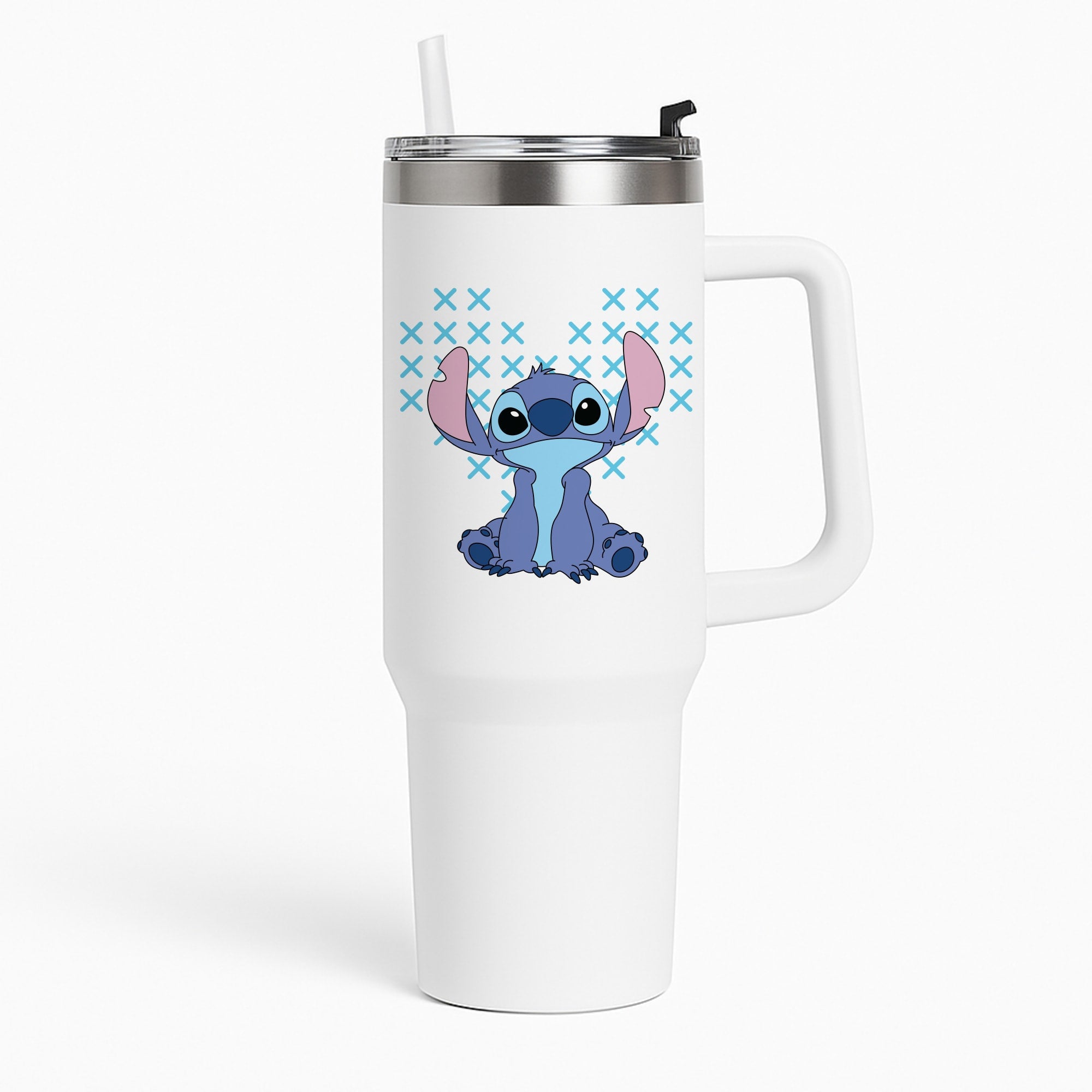 Blue Alien Hearts Tumbler
