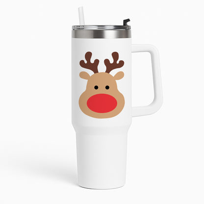 Rudolph Face - Christmas Tumbler