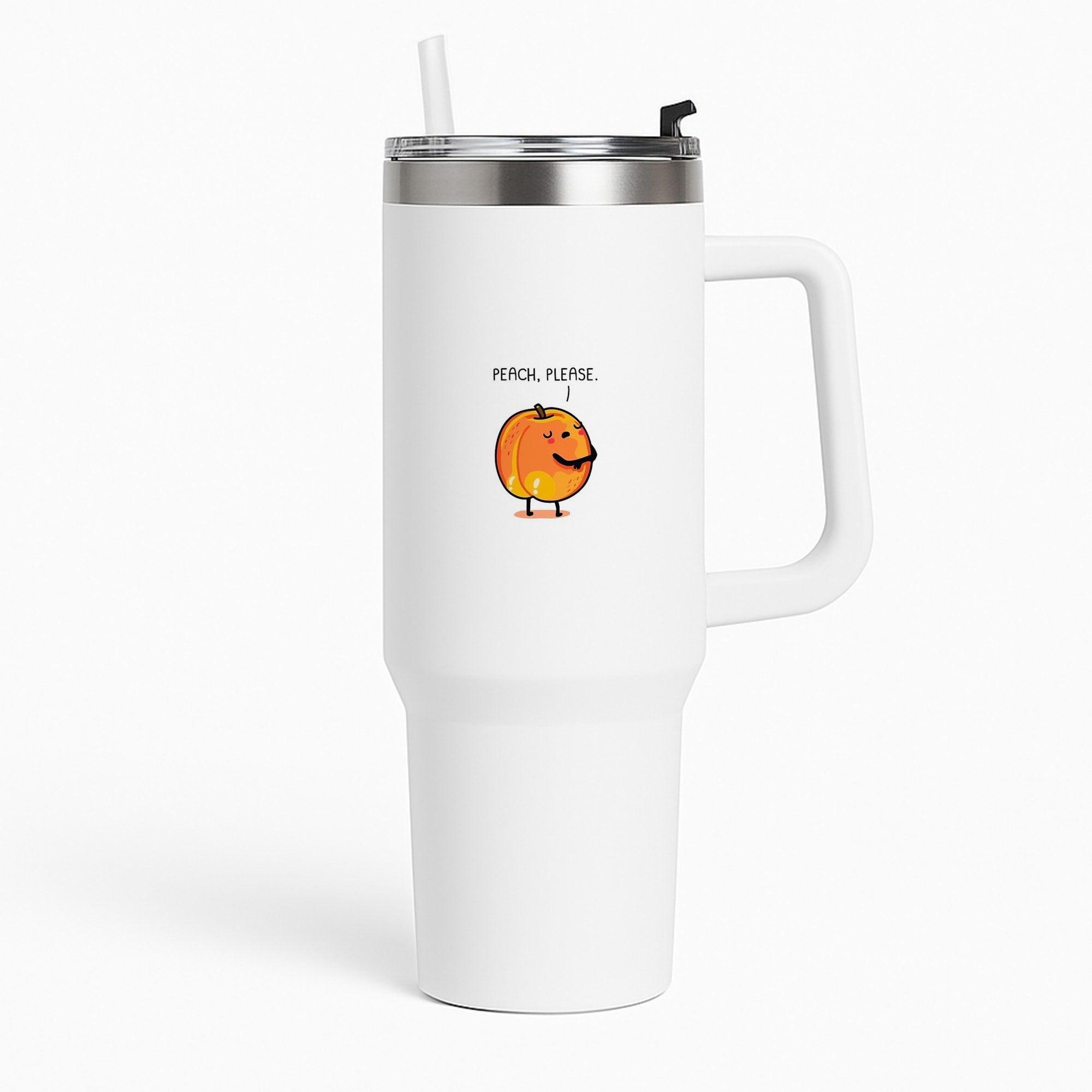 Peach, Please - Funny Pun Tumbler