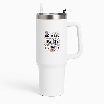 Animals Belong In Our Hearts - Vegan Tumbler