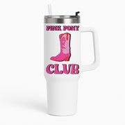Zebra Print Pink Pony Club Tumbler 1