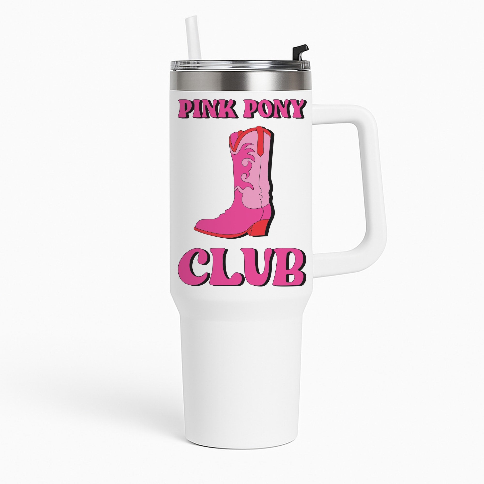Zebra Print Pink Pony Club Tumbler