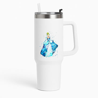 Watercolour Cinderella Fairytale Tumbler