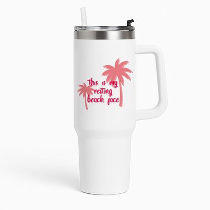 This Is My Resting Beach Face - Summer Quotes Tumbler