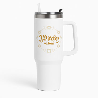 Witchy Vibes Green Tumbler