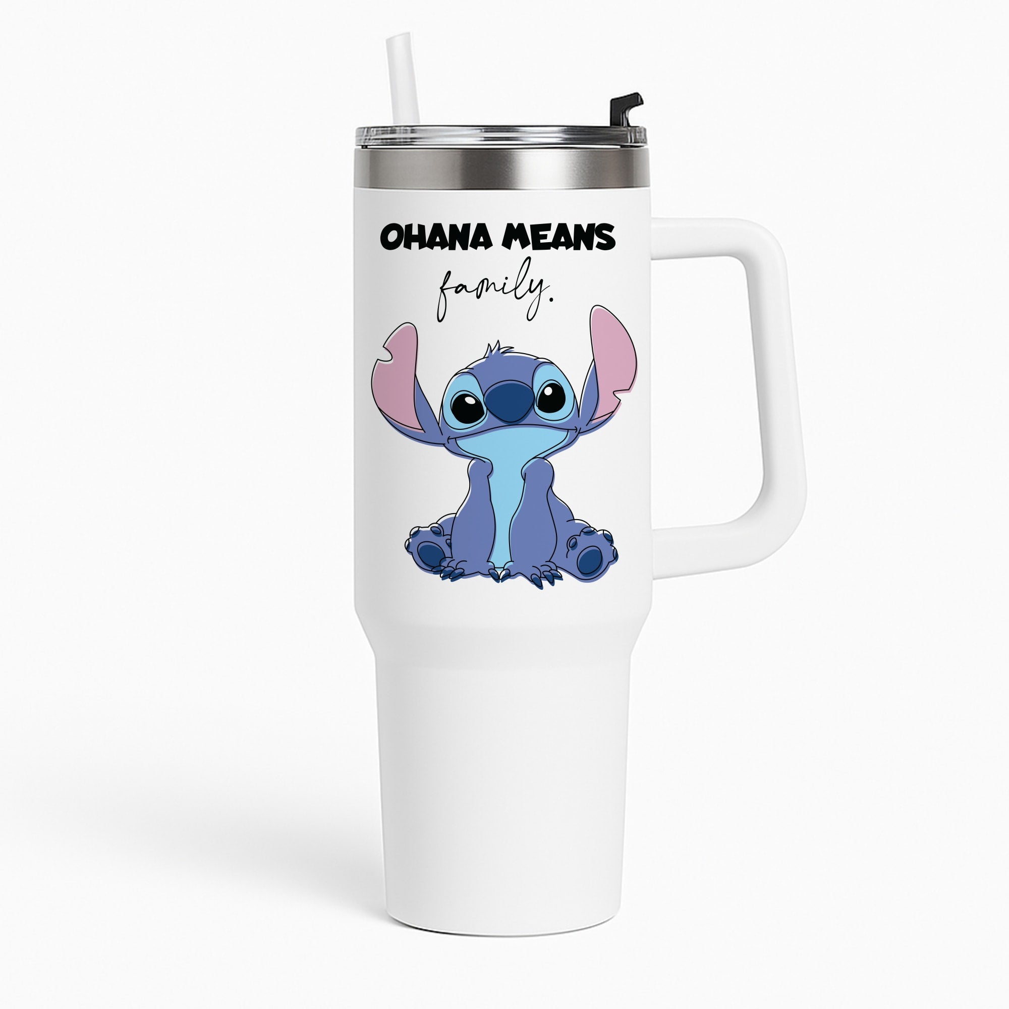 Ohana Means Family Pink Tumbler
