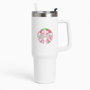 Pink Coffee Logo Tumbler 1