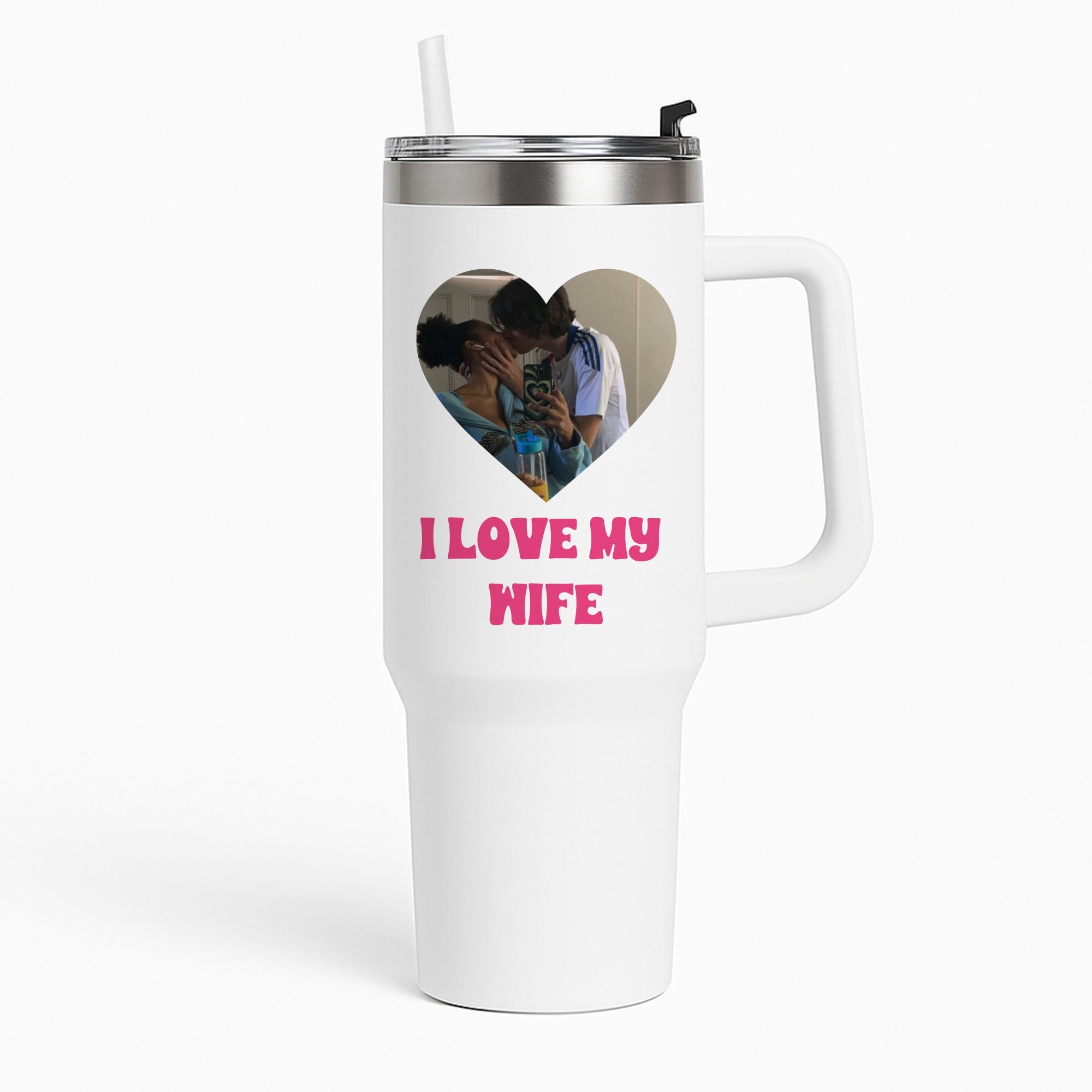 I Love My Wife - Personalised Couples Tumbler
