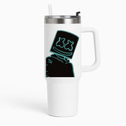 Black White Helmet DJ Neon Tumbler 1