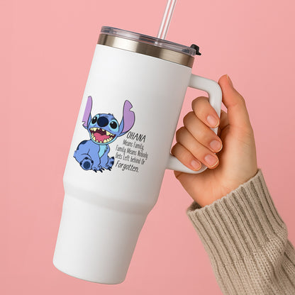 Ohana Means Family - Blue Alien Tumbler