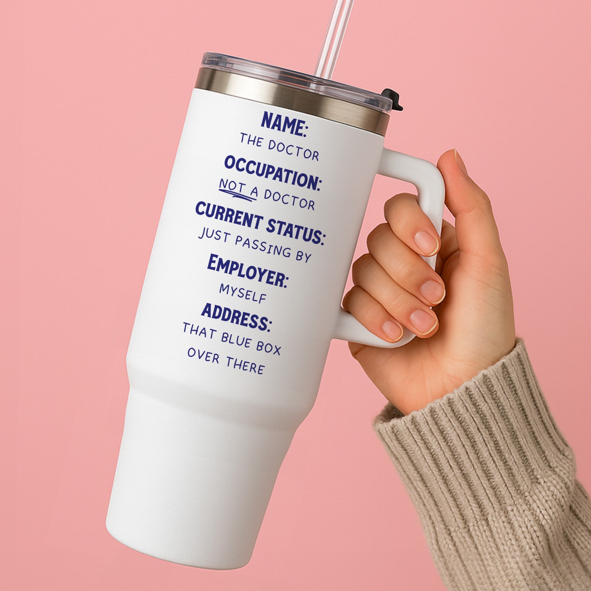 Name And Occupation - Doctor Who Tumbler