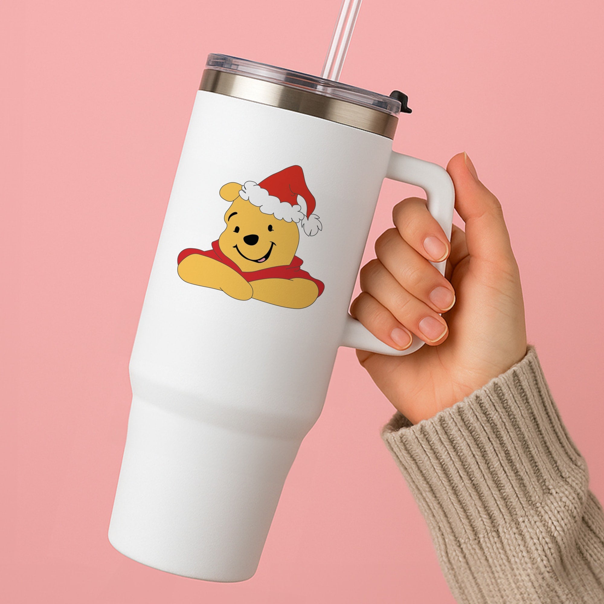 Winnie Pattern Christmas Tumbler