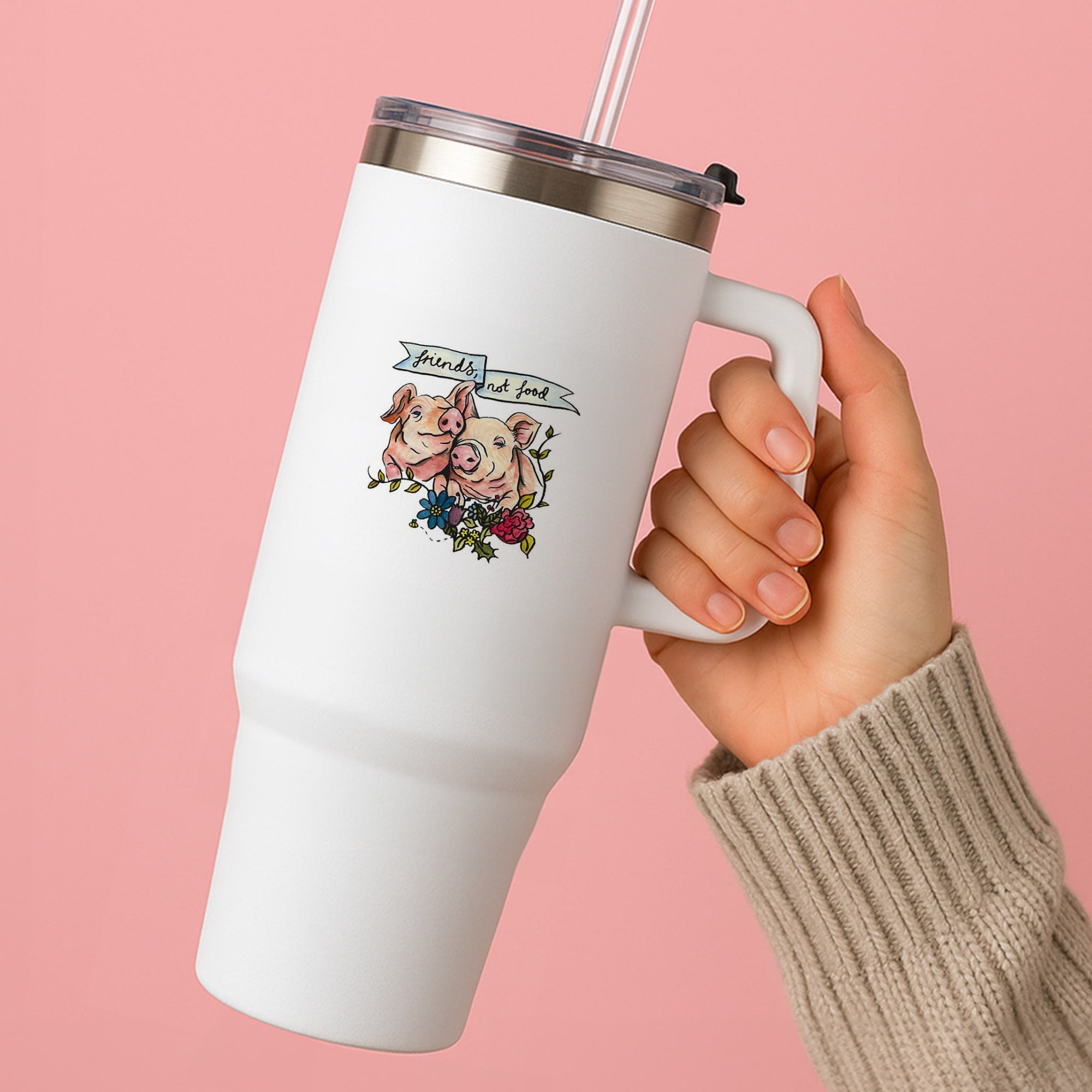Friends Not Food - Vegan Tumbler