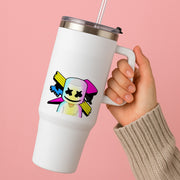 Neon Logo White Helmet DJ Tumbler 2