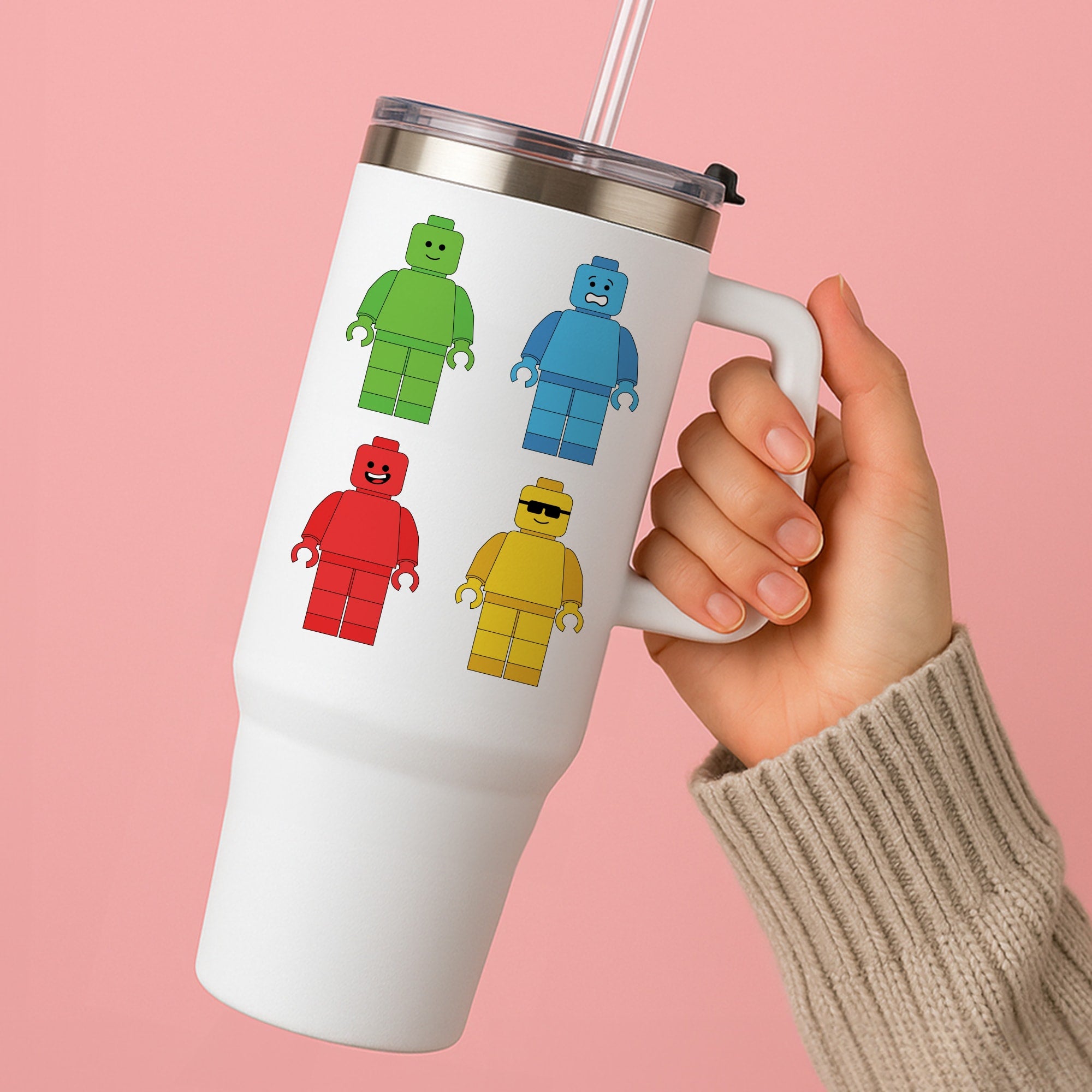 Bricks Figures Rainbow Tumbler
