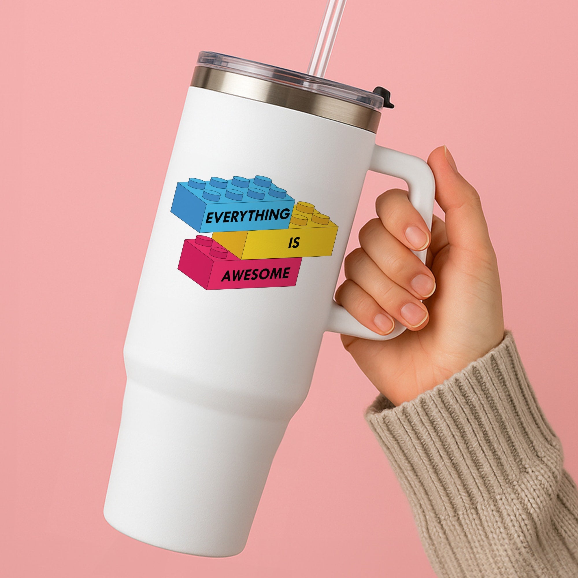 Everything Is Awesome Bricks Tumbler