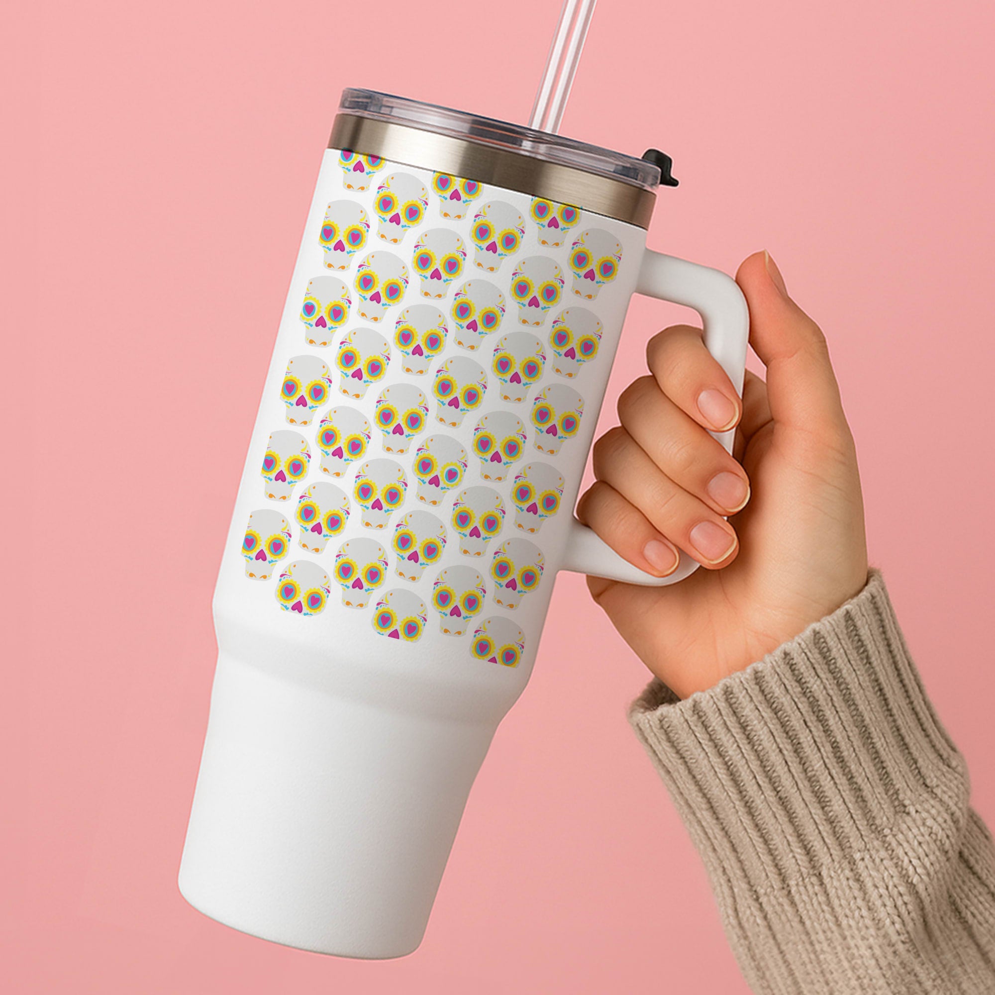 Skull Pattern - Halloween Tumbler