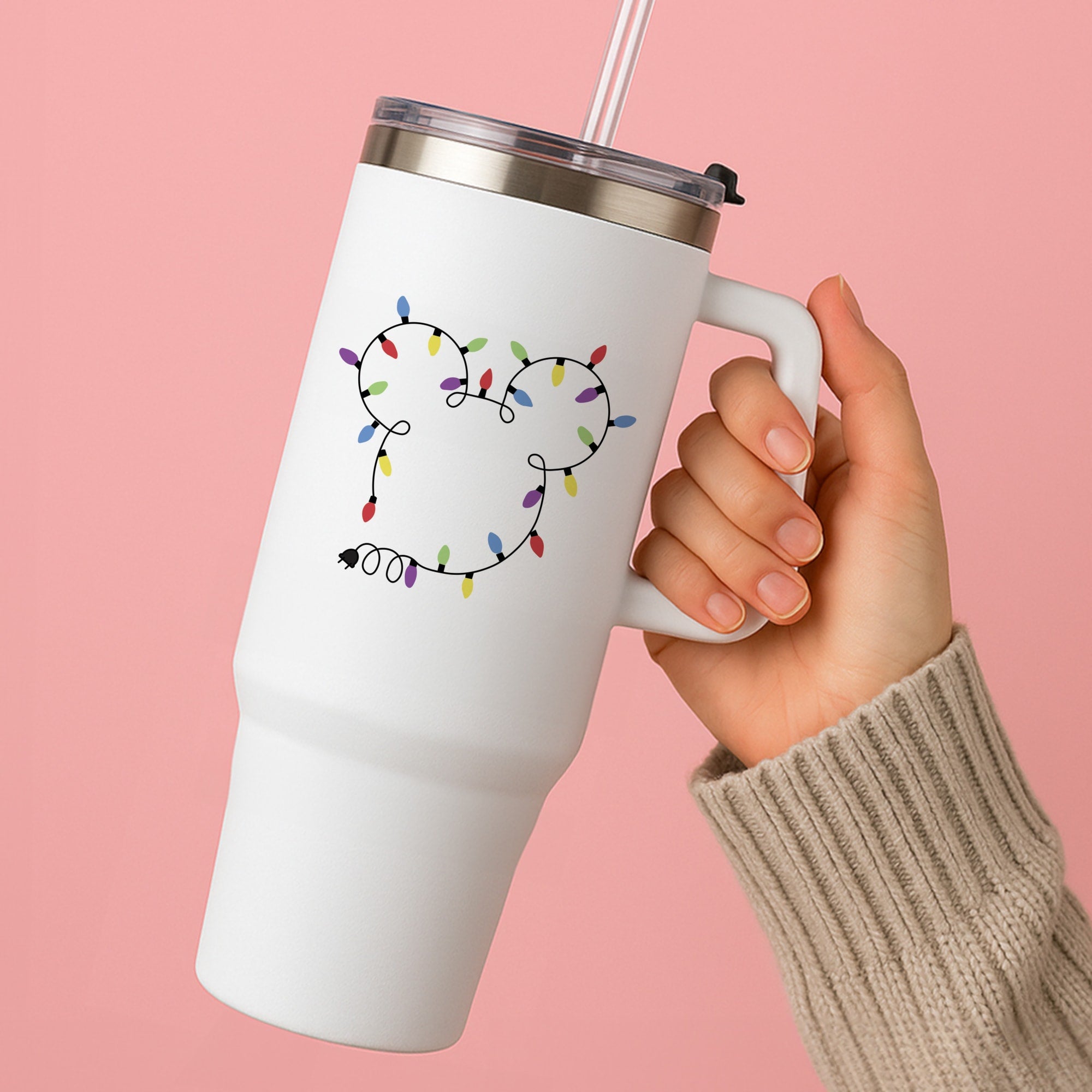 Mouse Christmas Lights Christmas Tumbler