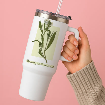 Beauty Is Immortal Press Flower Tumbler