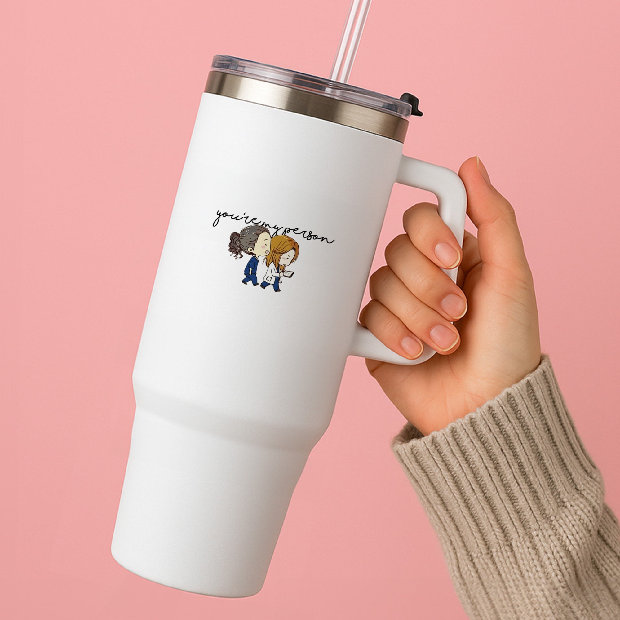 You're My Person Cartoon - Grey's Tumbler