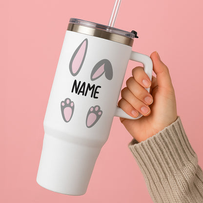 Grey Bunny Personalised Tumbler