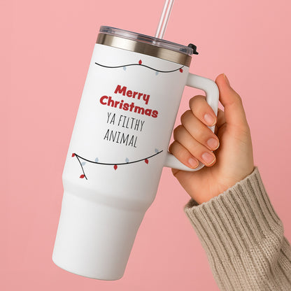 Merry Christmas Ya Filthy Animal Tumbler