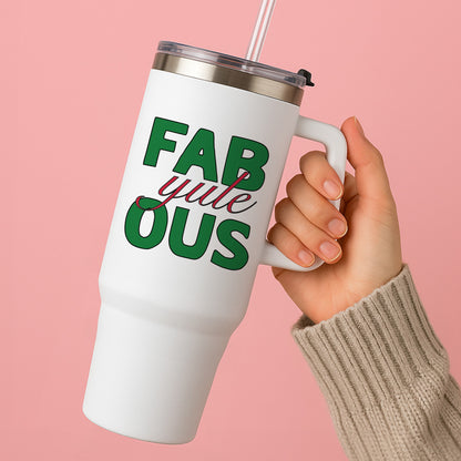 Fab-Yule-Ous Red - Christmas Puns Tumbler