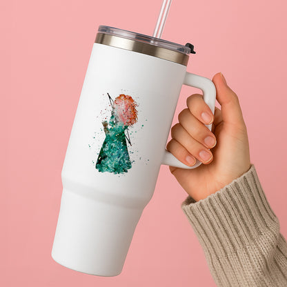 Watercolour Princess Merida Brave Fairytale Tumbler