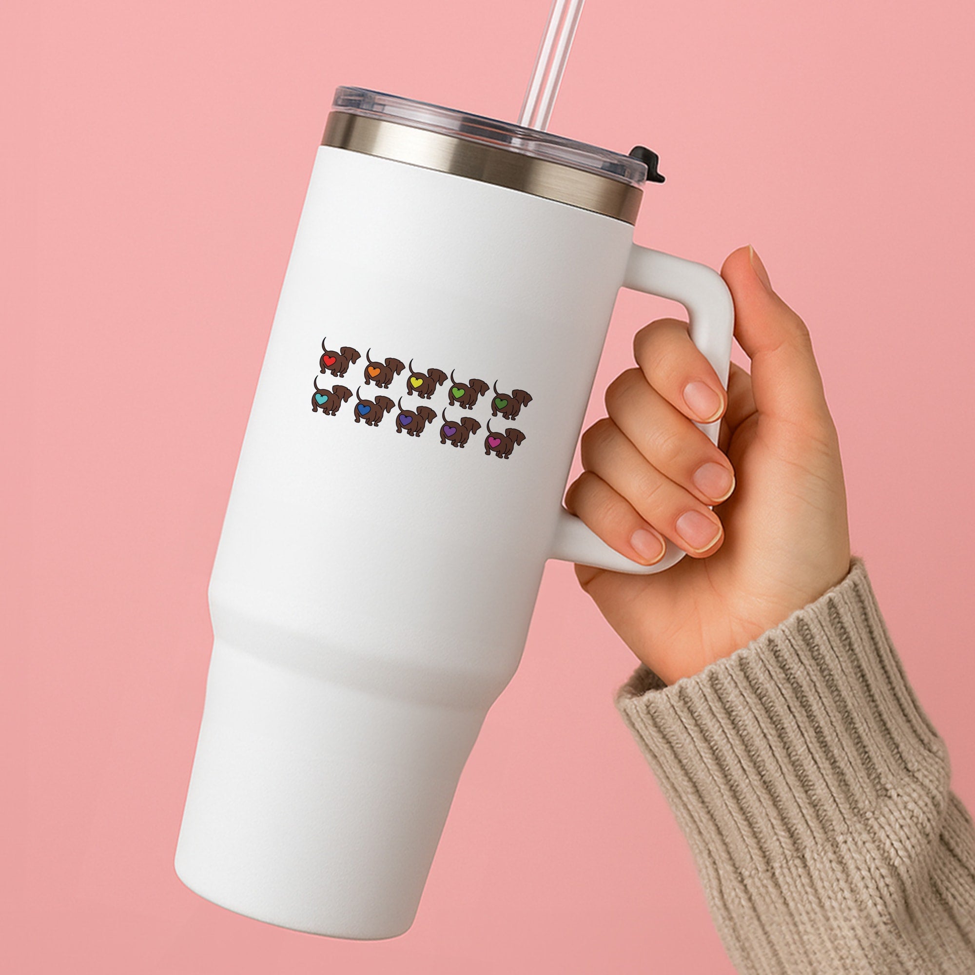 Love hearts - Dachshunds Tumbler
