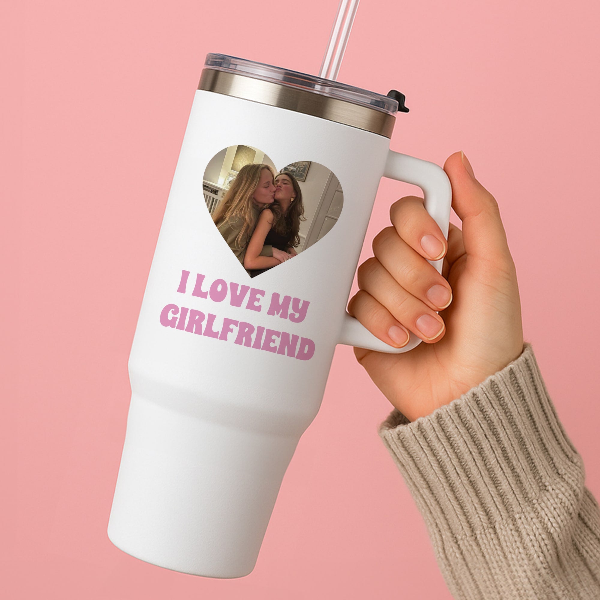 I Love My Girlfriend - Personalised Couples Tumbler