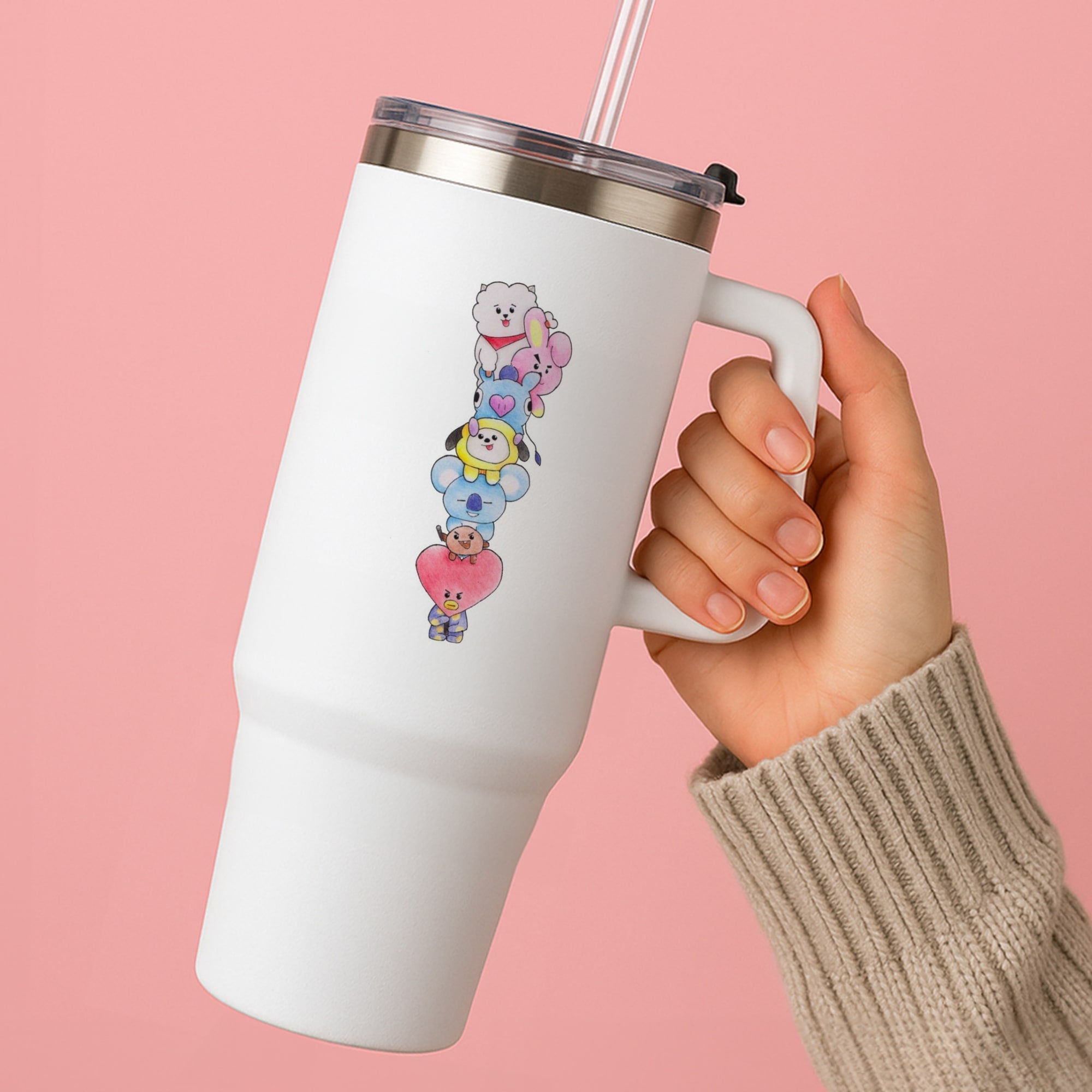 K-Pop Band BT21 Drawing Tumbler