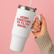 Merry Christmas Ya Filthy Animal Tumbler 2