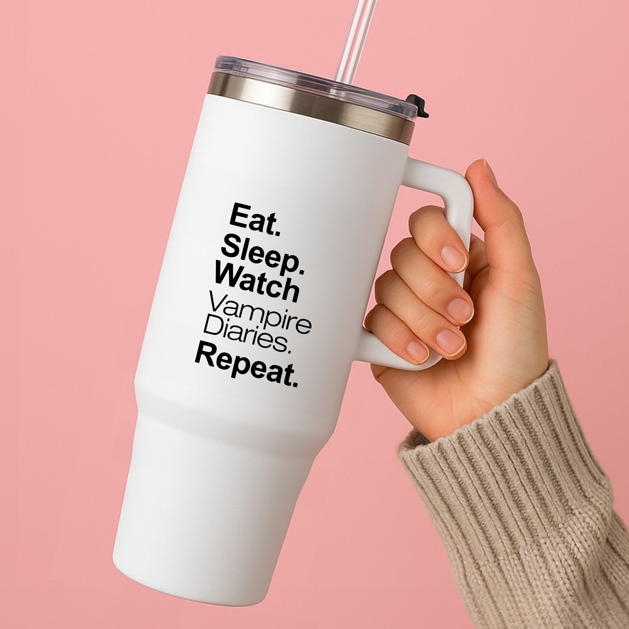 Eat Sleep Watch VPD Repeat Tumbler