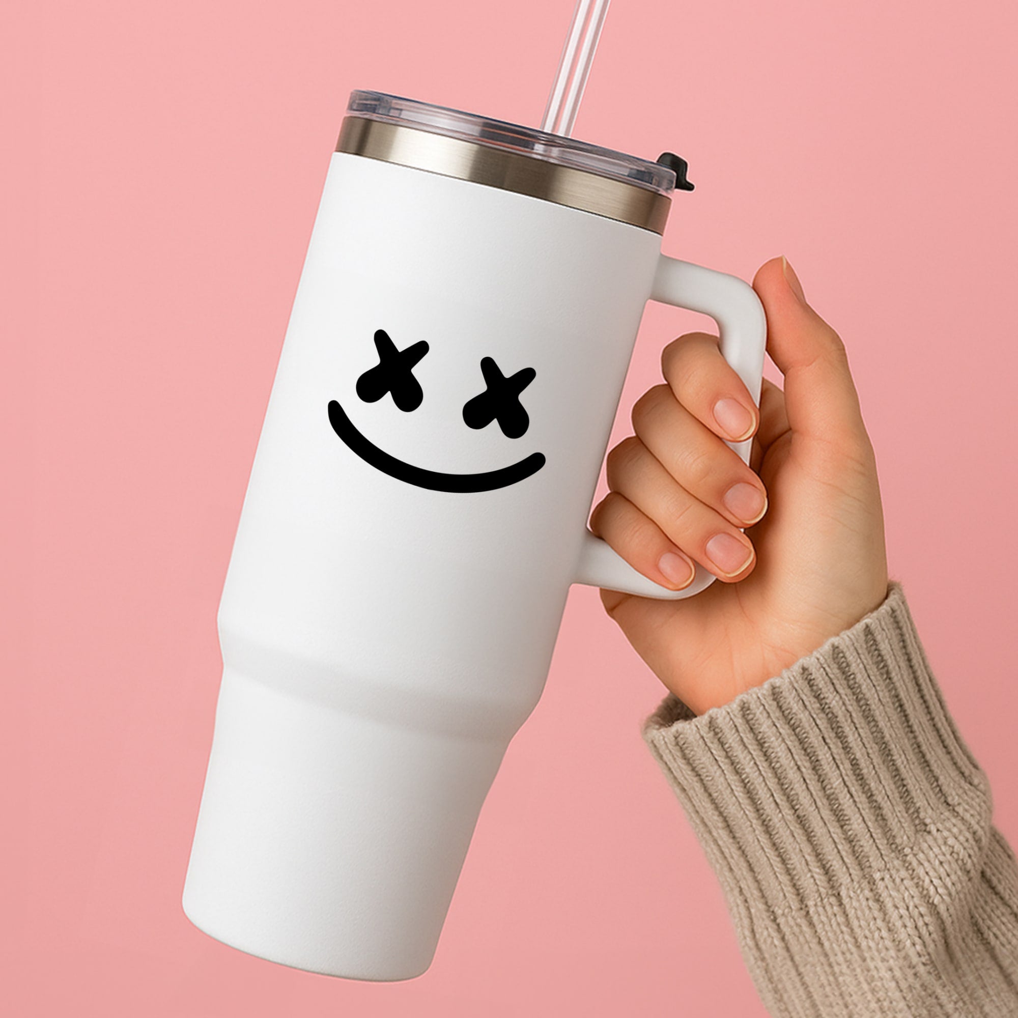 Blue White Helmet DJ Tumbler