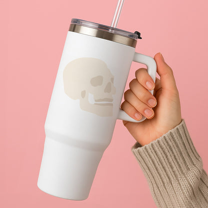 Skull Outline - Halloween Tumbler